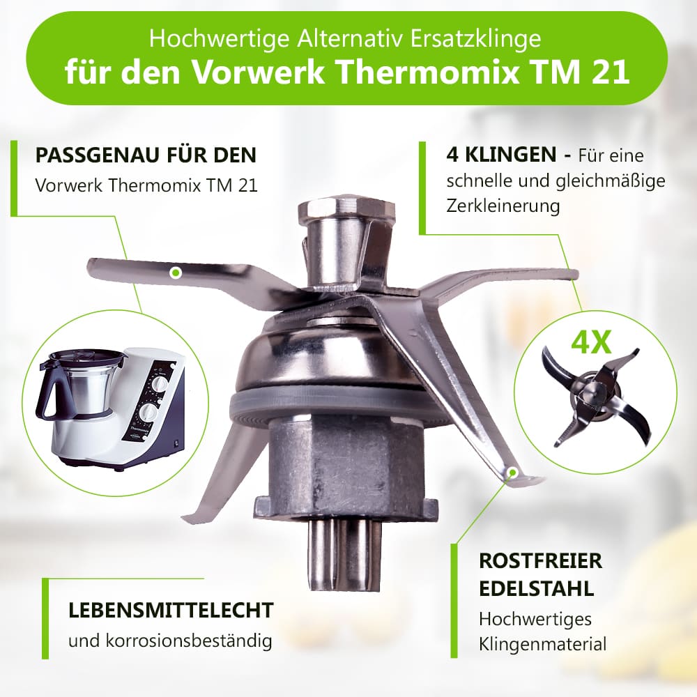 Ersatz Misch Messer für Vorwerk Thermomix TM21 TM 21 KüChen I7T4