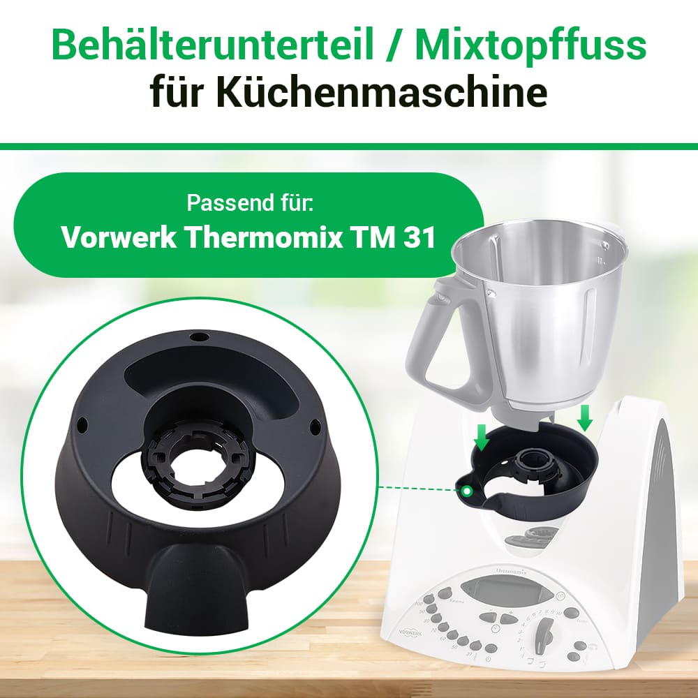 KUPPLUNG DECKEL für Vorwerk Thermomix TM 31 TM31  "DE" MIXTOPF FÜSS 